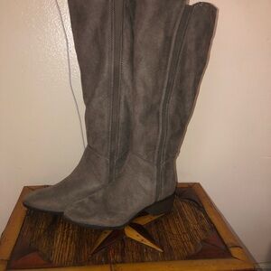 Merona Taupe Over-the-Knee Faux Suede Boots